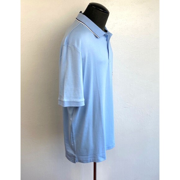 Nautica Mens Polo Shirt XXL Light Blue Knit Short Sleeves Golf Sports Casual - Picture 9 of 11